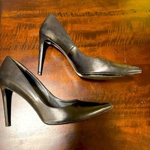 Stuart Weitzman black leather heels